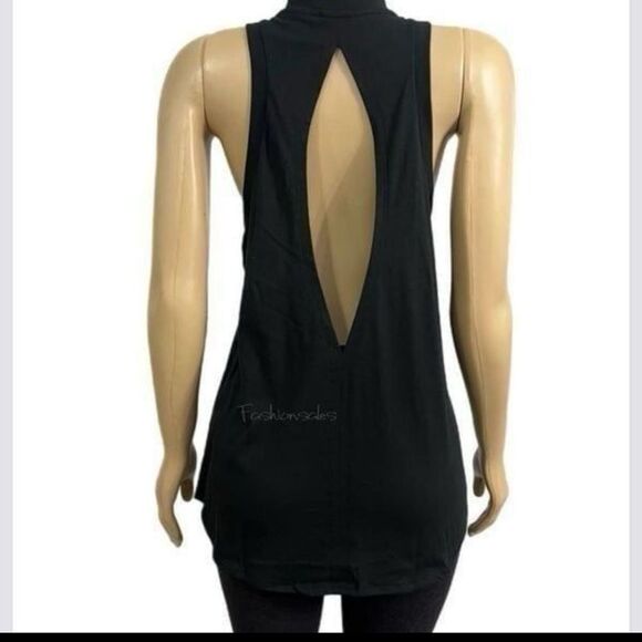 Victorias Secret Pink Set oversized Tank top XL & logo waist shorts black XXL - Picture 4 of 9